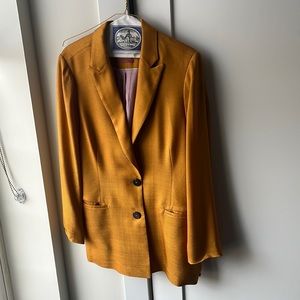 Scotch & Soda SHINY TWILL BLAZER IN MARIGOLD